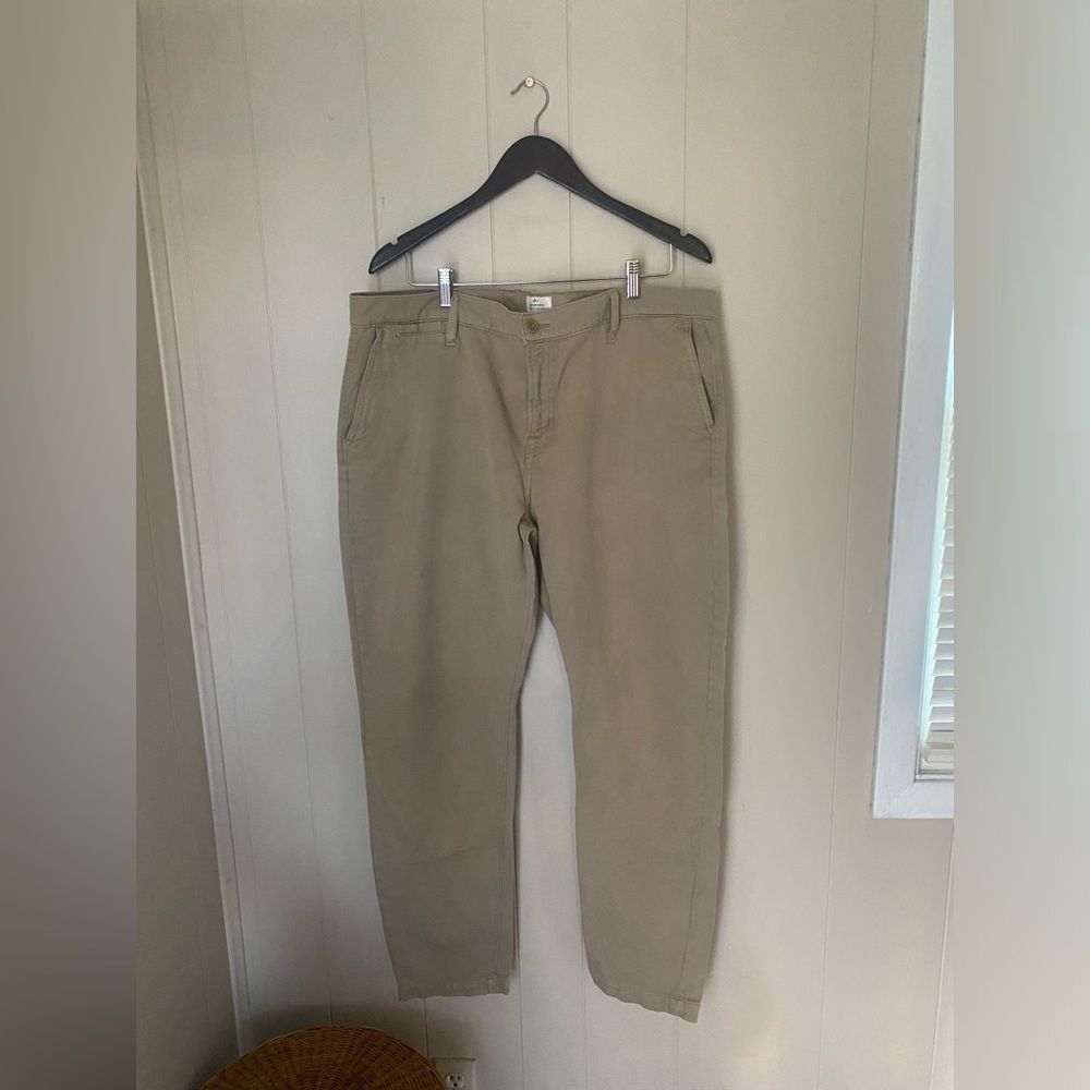 7 For All Mankind Performance Luxe Tan Neutral Pants - Picture 2 of 8